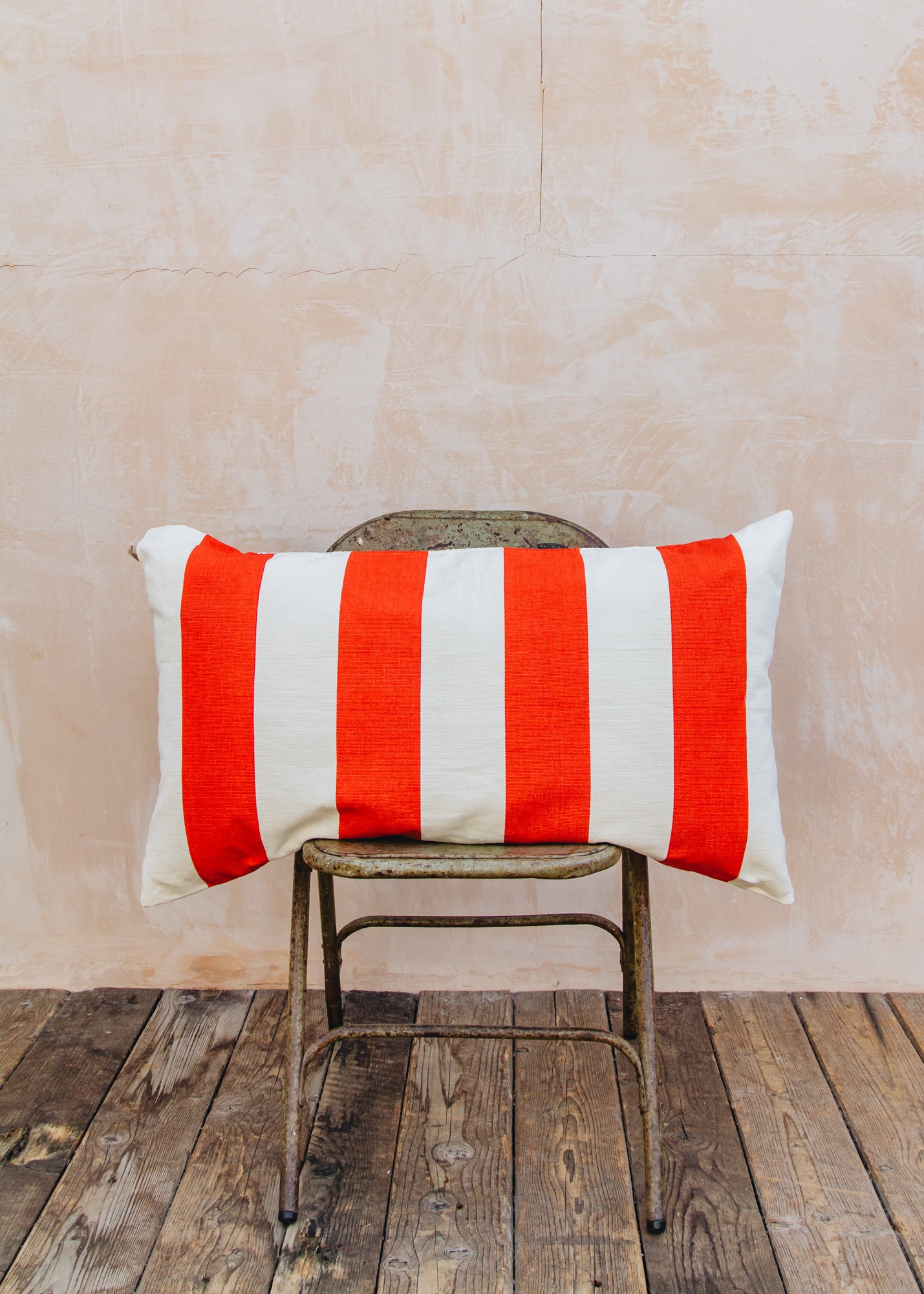 Bungalow Fifi Cushion in Red and Off White