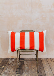 Bungalow Fifi Cushion in Red and Off White