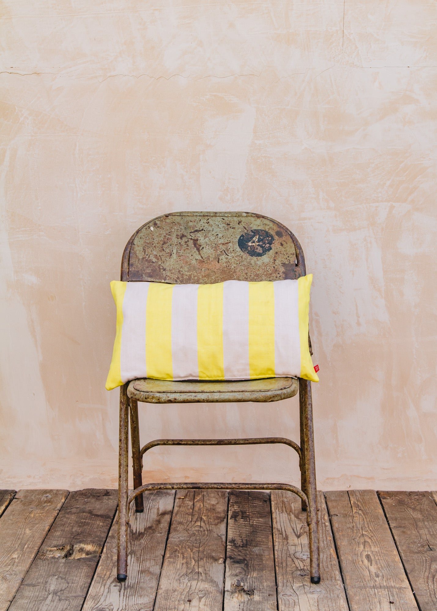 A World of Craft Carla Cushion in Yellow and Light Pink