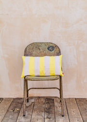 A World of Craft Carla Cushion in Yellow and Light Pink