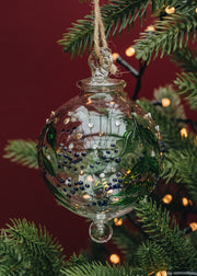 Alder Berries Bauble in Green and Blue