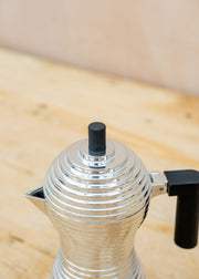 Alessi Pulcina 1-Cup Aluminium Espresso Maker in Black