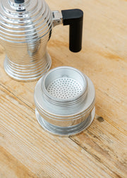 Alessi Pulcina 1-Cup Aluminium Espresso Maker in Black