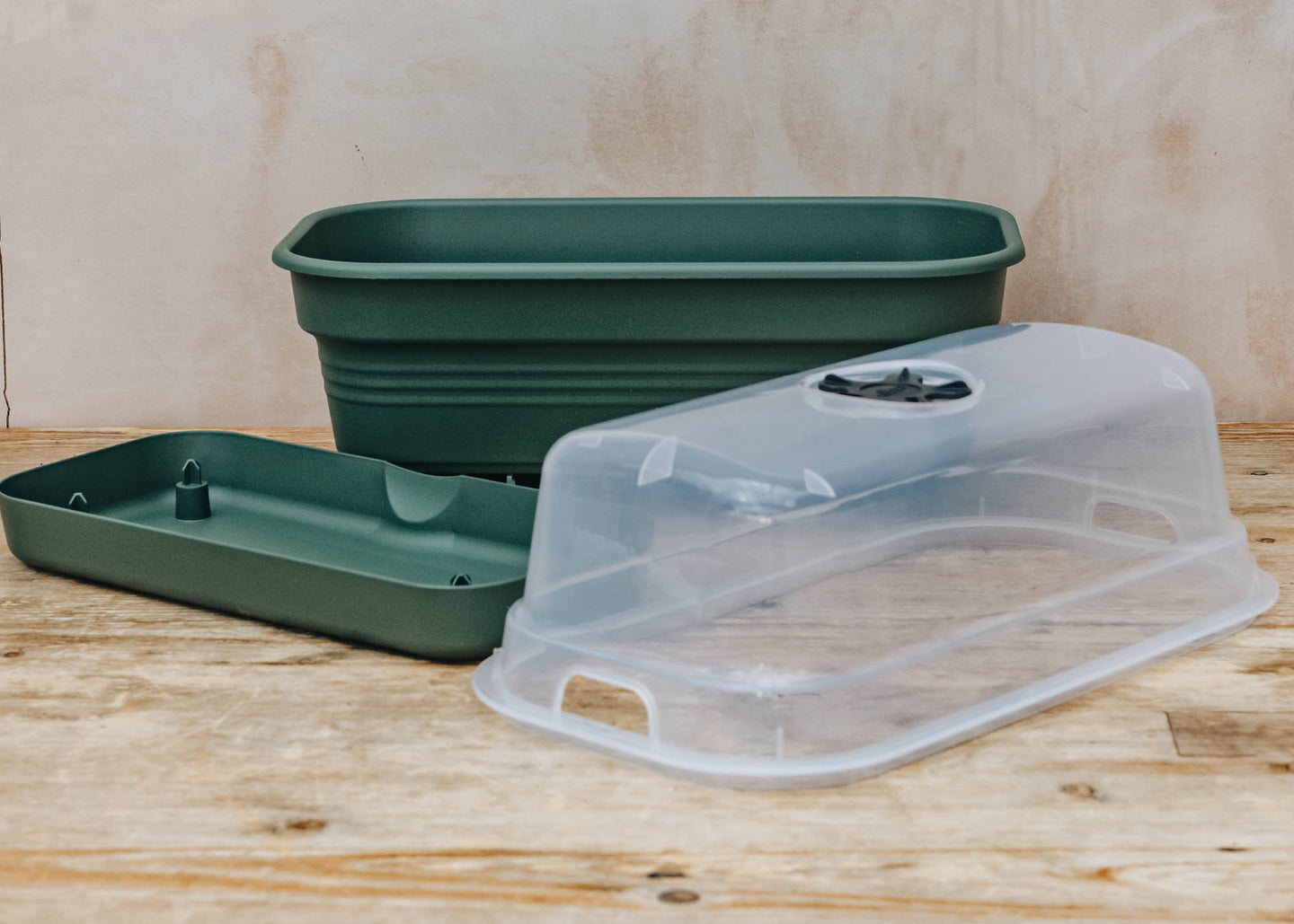 Elho Elho All in One Rectangular Growtray in Leaf Green, Medium