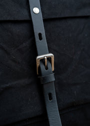 Ally Capellino Fin Waxed Cotton Backpack in Black