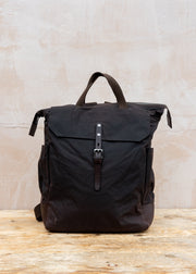 Eribé Fin Waxed Cotton Backpack in Bog