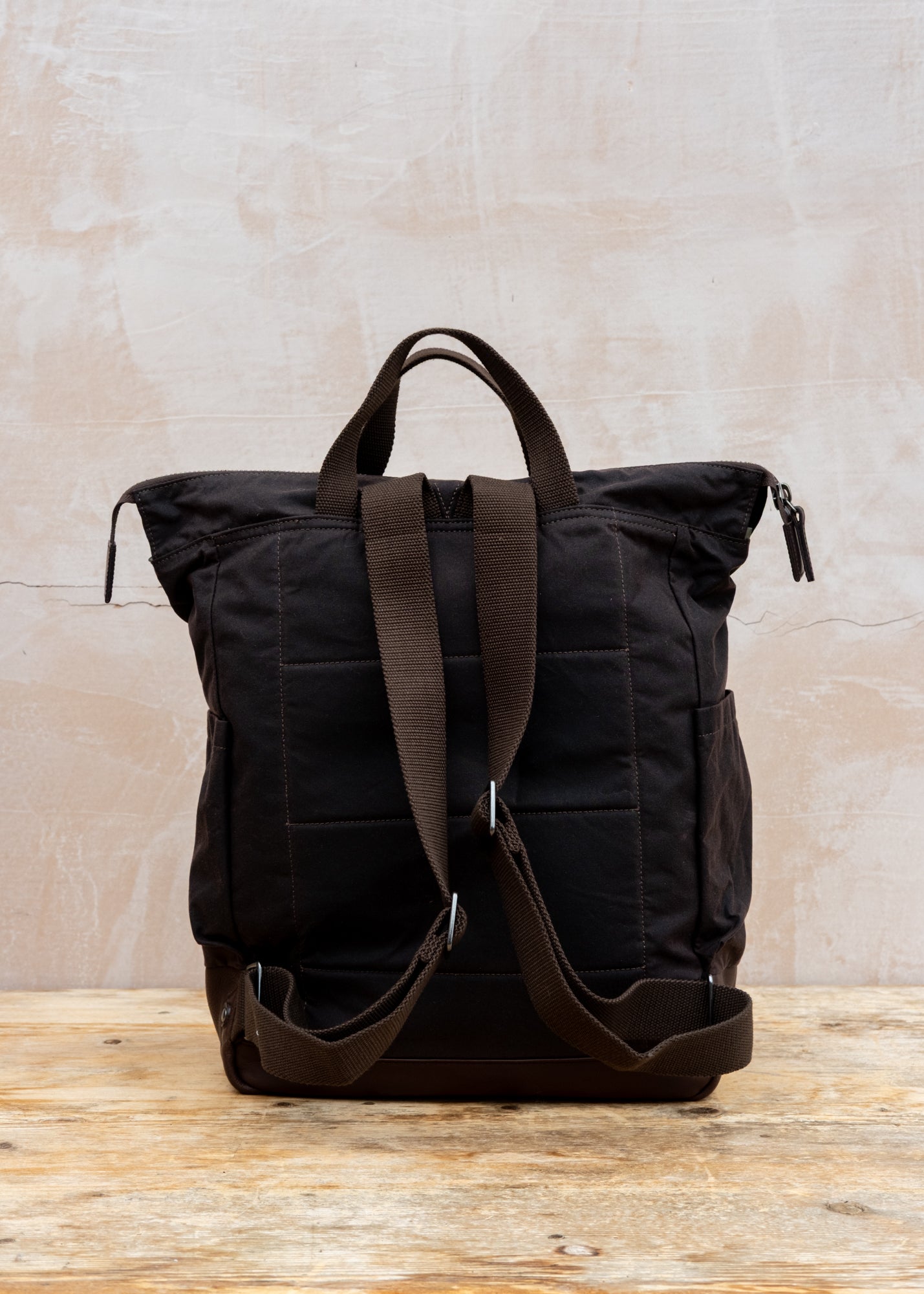 Ally Capellino Fin Waxed Cotton Backpack in Bog