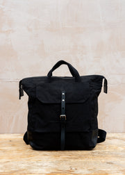 Eribé Frances Waxed Cotton Backpack in Black