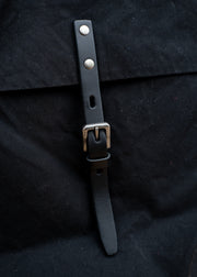 Ally Capellino Frances Waxed Cotton Backpack in Black