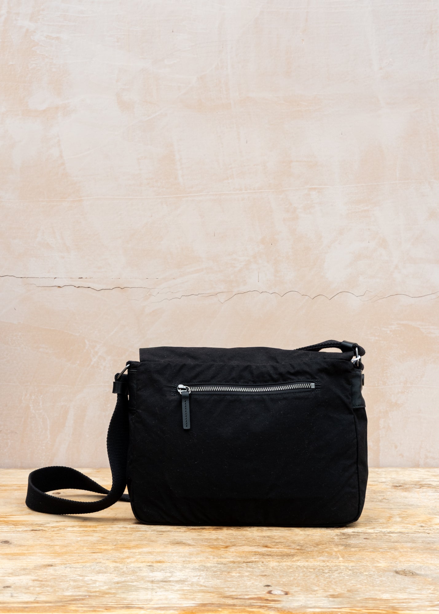 Ally Capellino Small Jeremy Waxed Cotton Crossbody Satchel in Black
