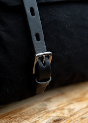 Ally Capellino Small Jeremy Waxed Cotton Crossbody Satchel in Black