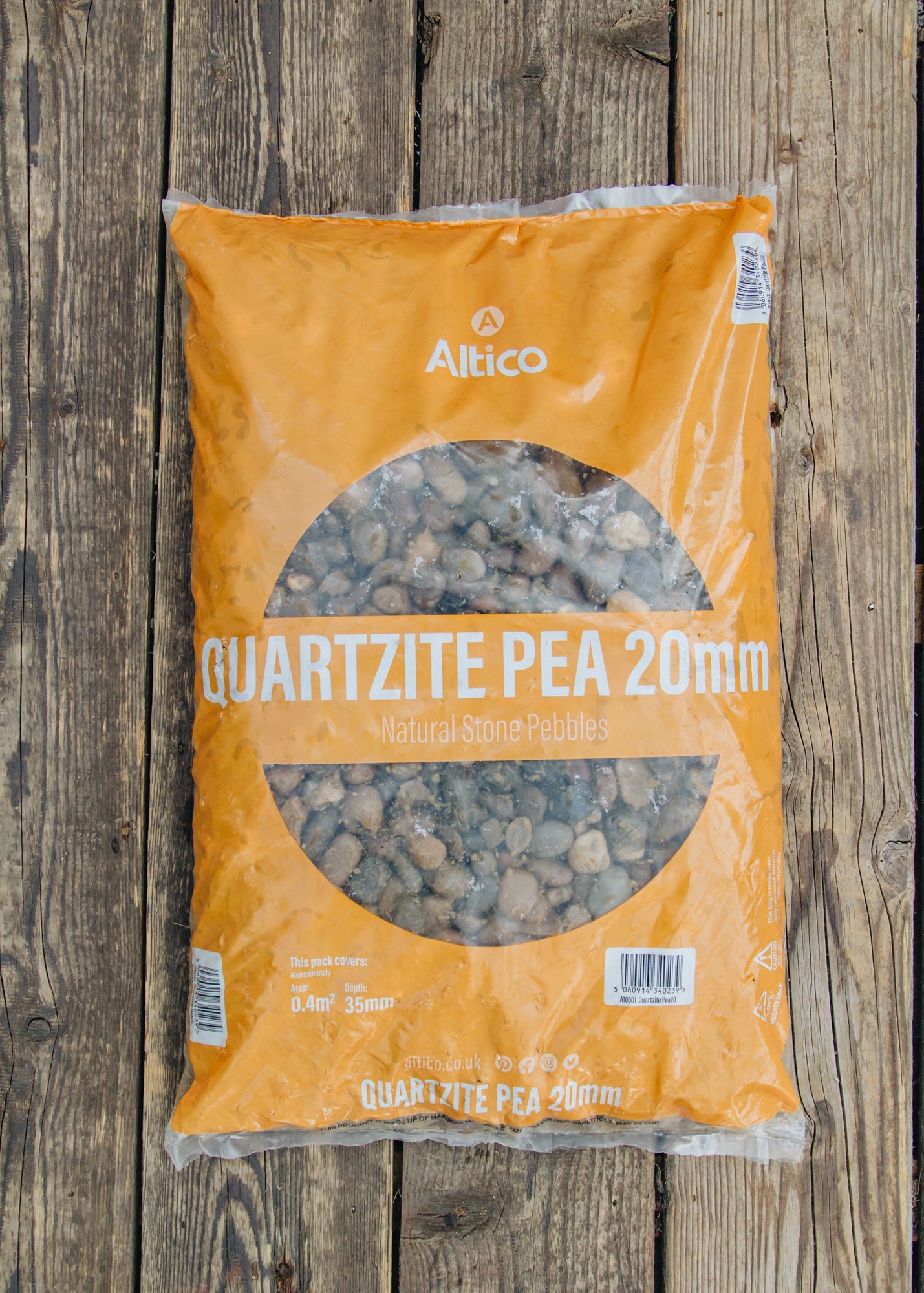 Quartize Pea 10mm Natural Stone Pebbles, Large Bag