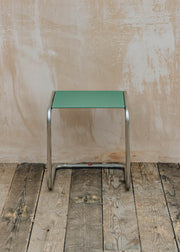 Fiam Spa Aluminium Club Table with Galvanised Iron Top in Sage Green