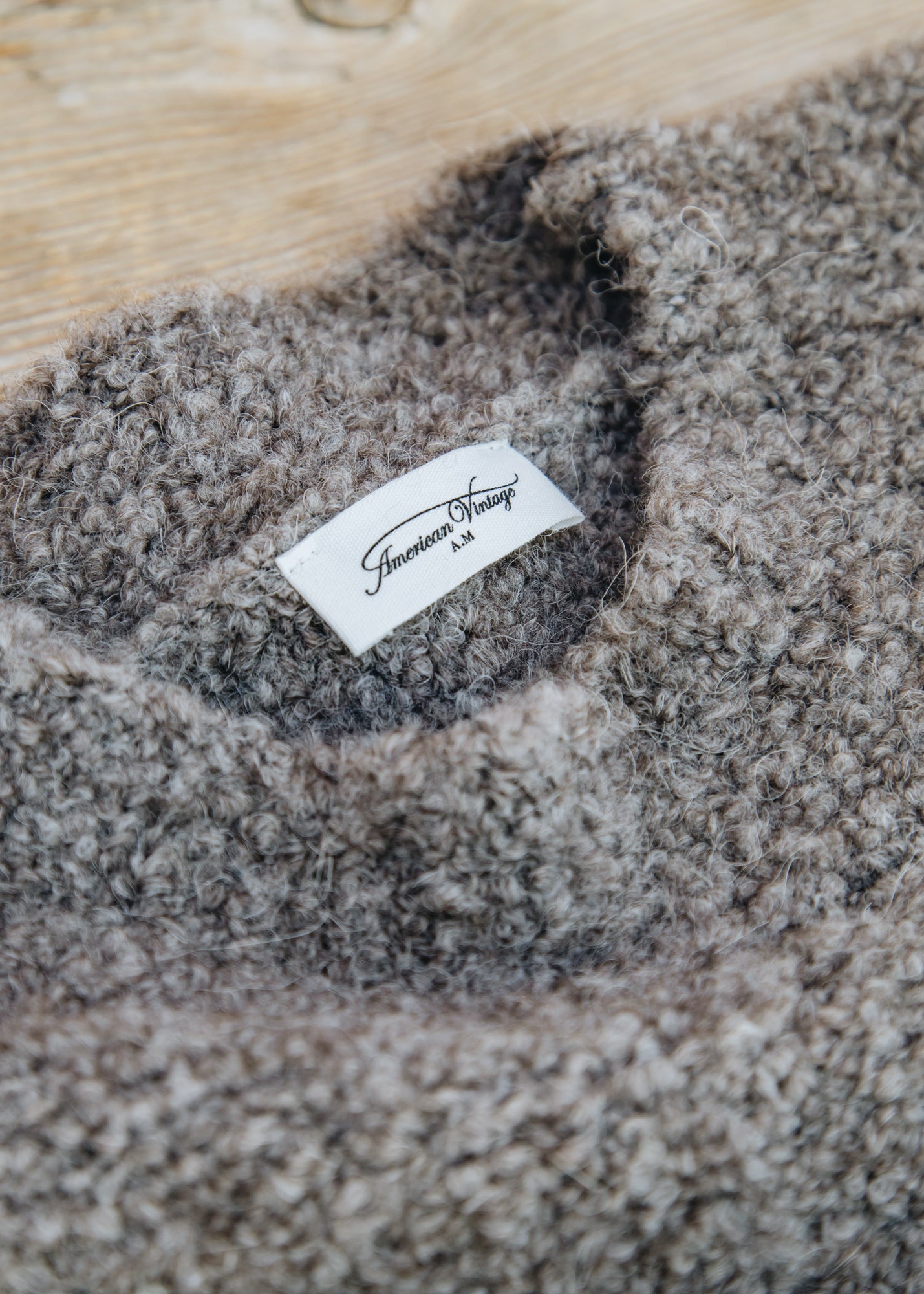 American Vintage Zolly Pullover in Taupe Chine