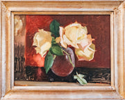 Burford Gallery Yellow Roses on Red