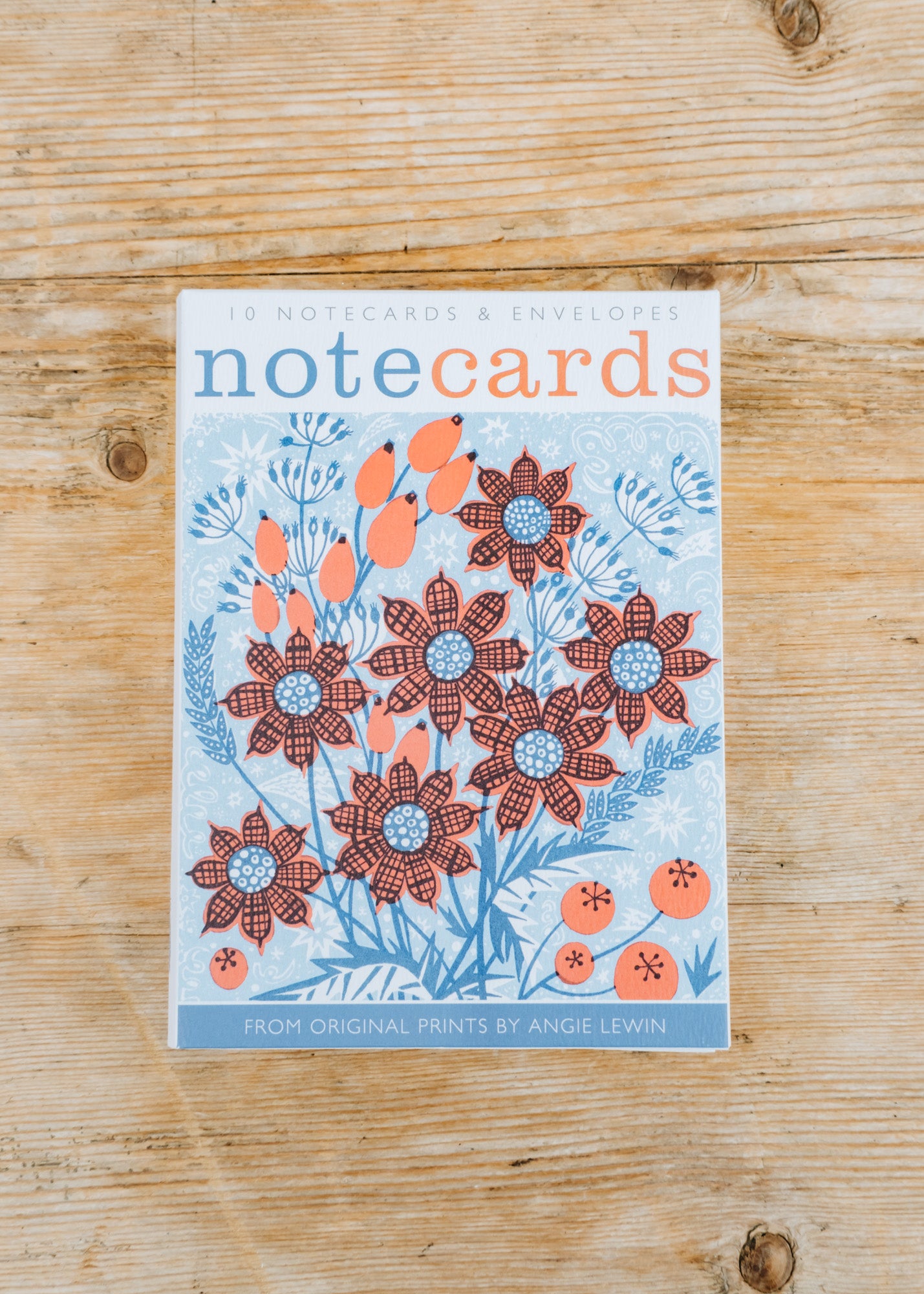 Art Angels Angie Lewin, 'Frost Flowers' and 'Sea Holly' Printed Notecards, pack of ten