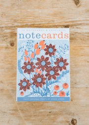 Art Angels Angie Lewin, 'Frost Flowers' and 'Sea Holly' Printed Notecards, pack of ten