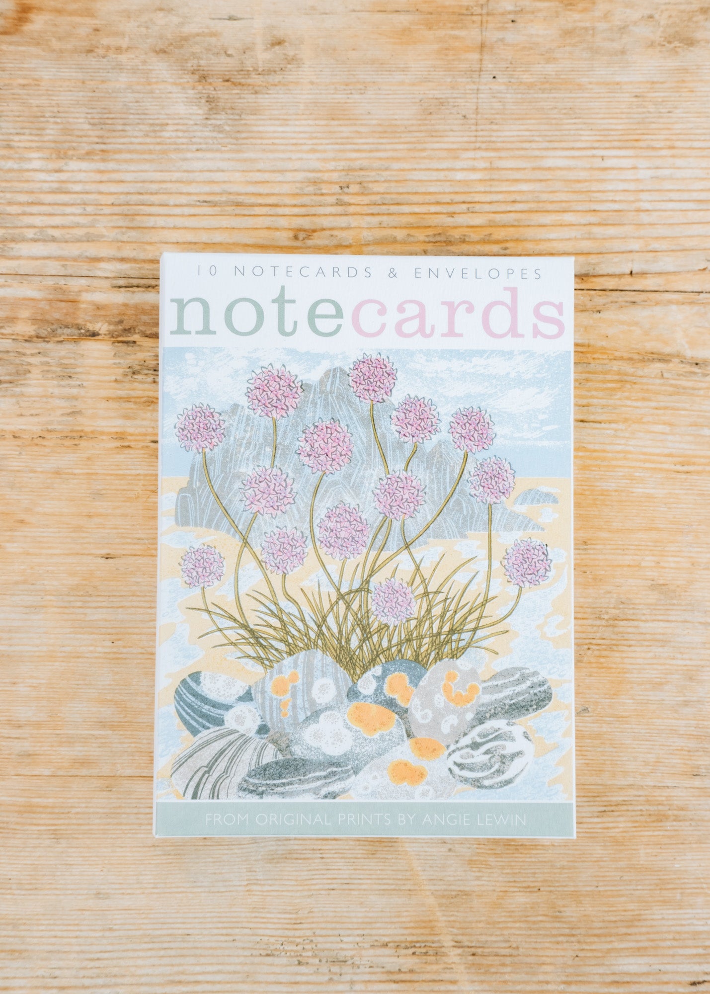 Art Angels Angie Lewin, 'Sea Pinks and Pebbles' and 'Island Primrose' Notecards, pack of ten