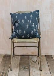 Fine Little Day Anthracite Embroidered Cushion