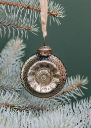 Nkuku Antique Abitha Bauble in Gold and Grey