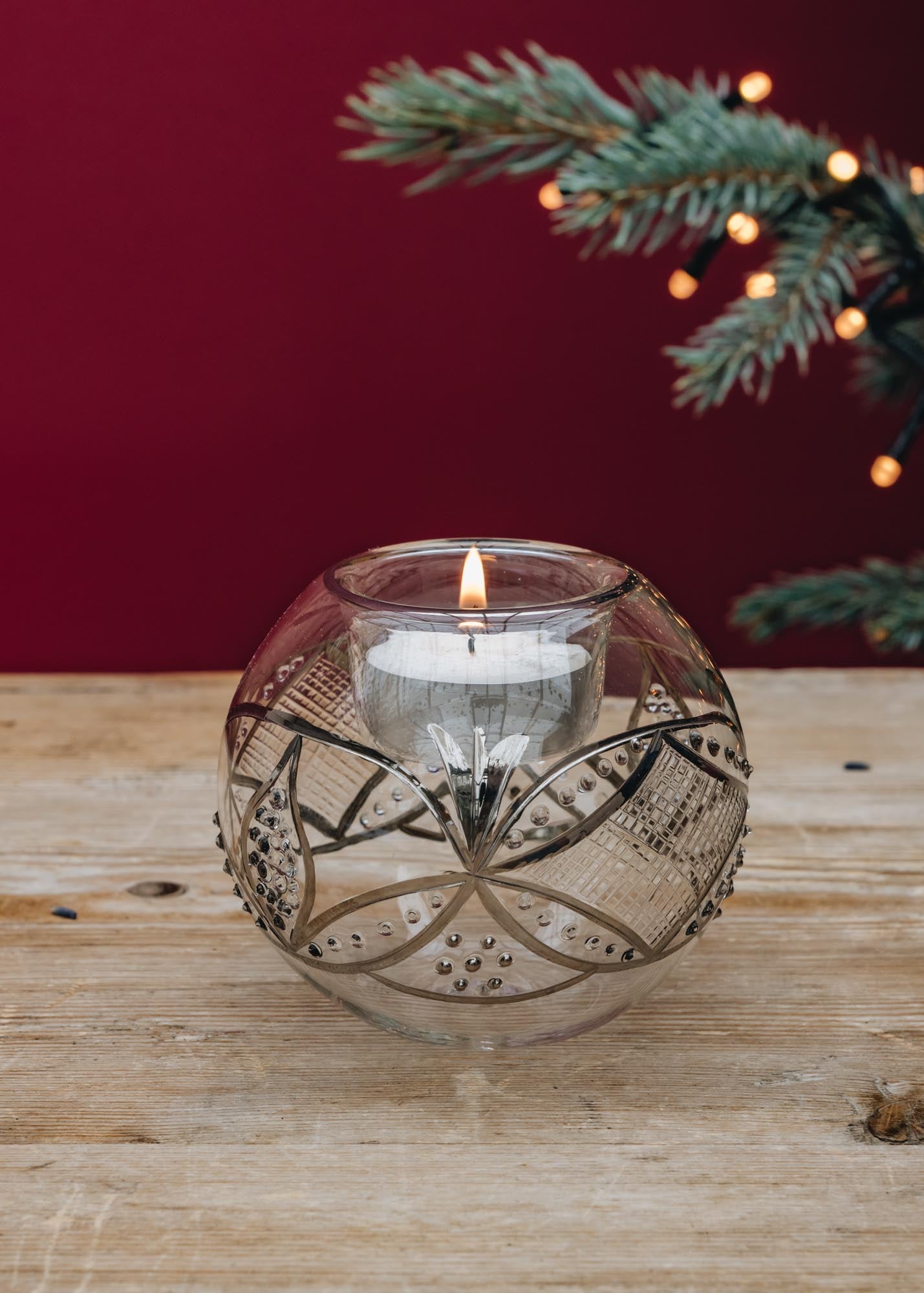 Treasure Tree Treasure Tree Antique Swag Votive Candle Holder in Silver