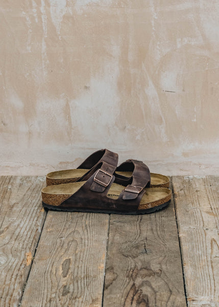 Birkenstock arizona oiled leather brown cheap