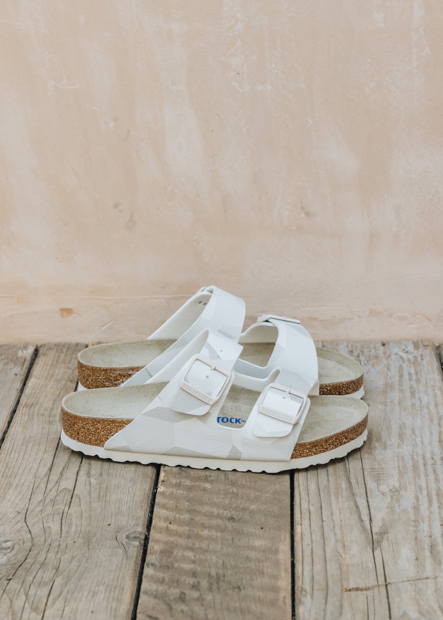 Birkenstock Arizona Soft Footbed Sandals in Desert Soil Geo-Snow