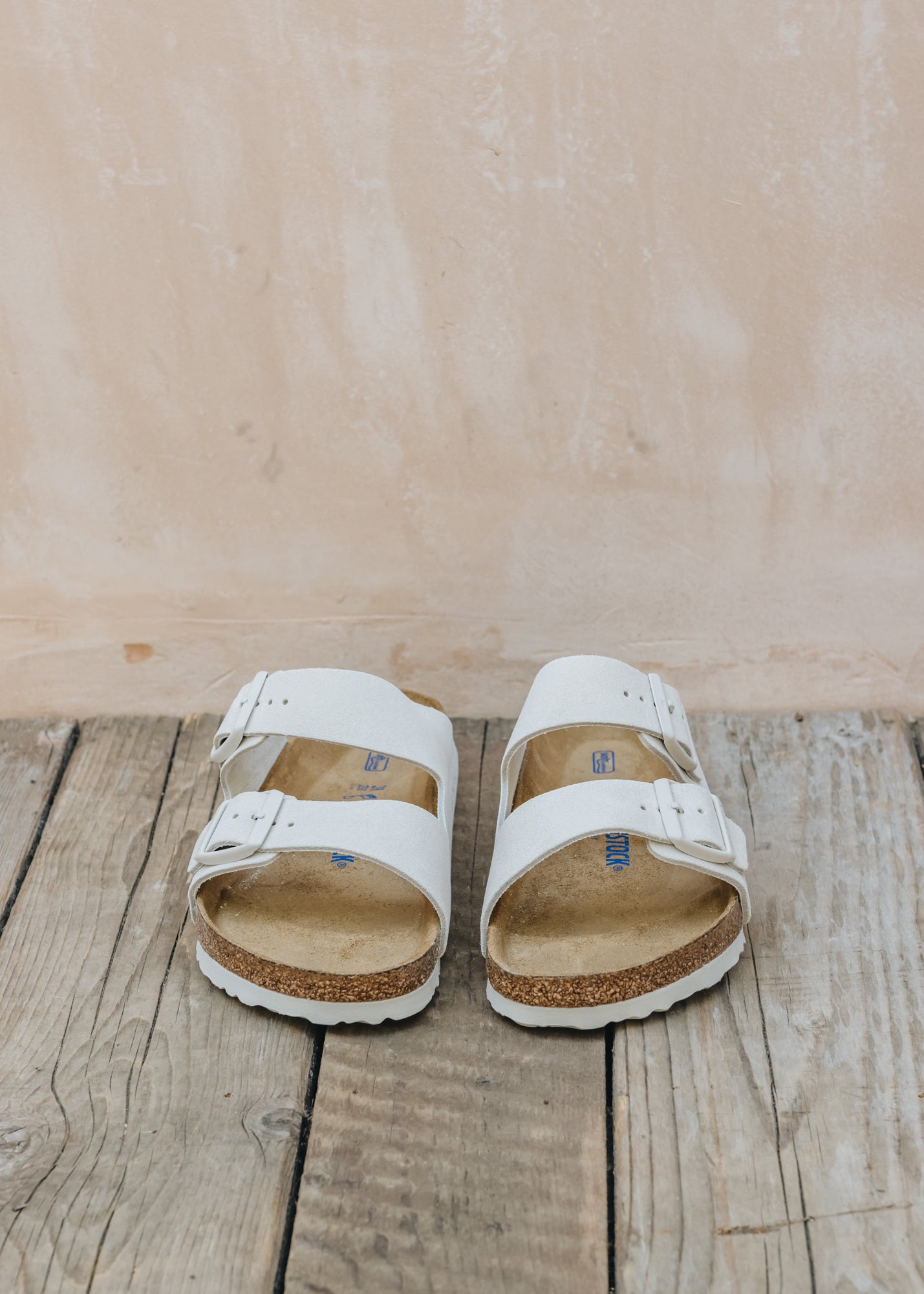 Birkenstock Arizona Soft Footbed Sandals in Antique White
