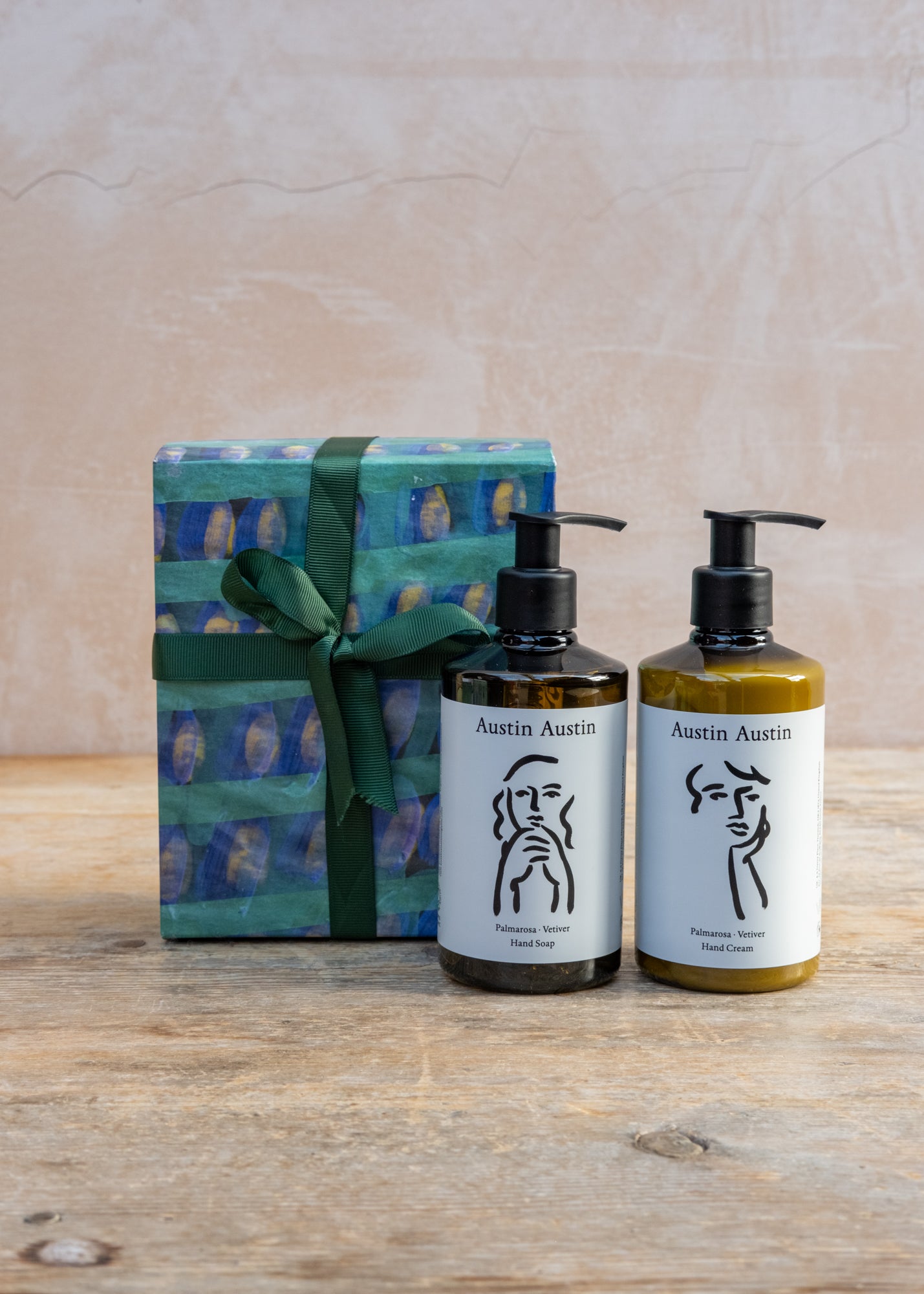 Austin Austin Artist Hand Soap and Cream Gift Set in Palmarosa and Vetiver