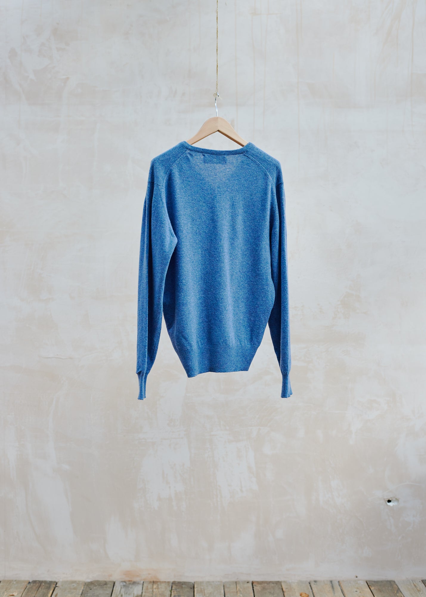 Kenny Ryder Ballantyne Super Geelong Wool V-Neck - S