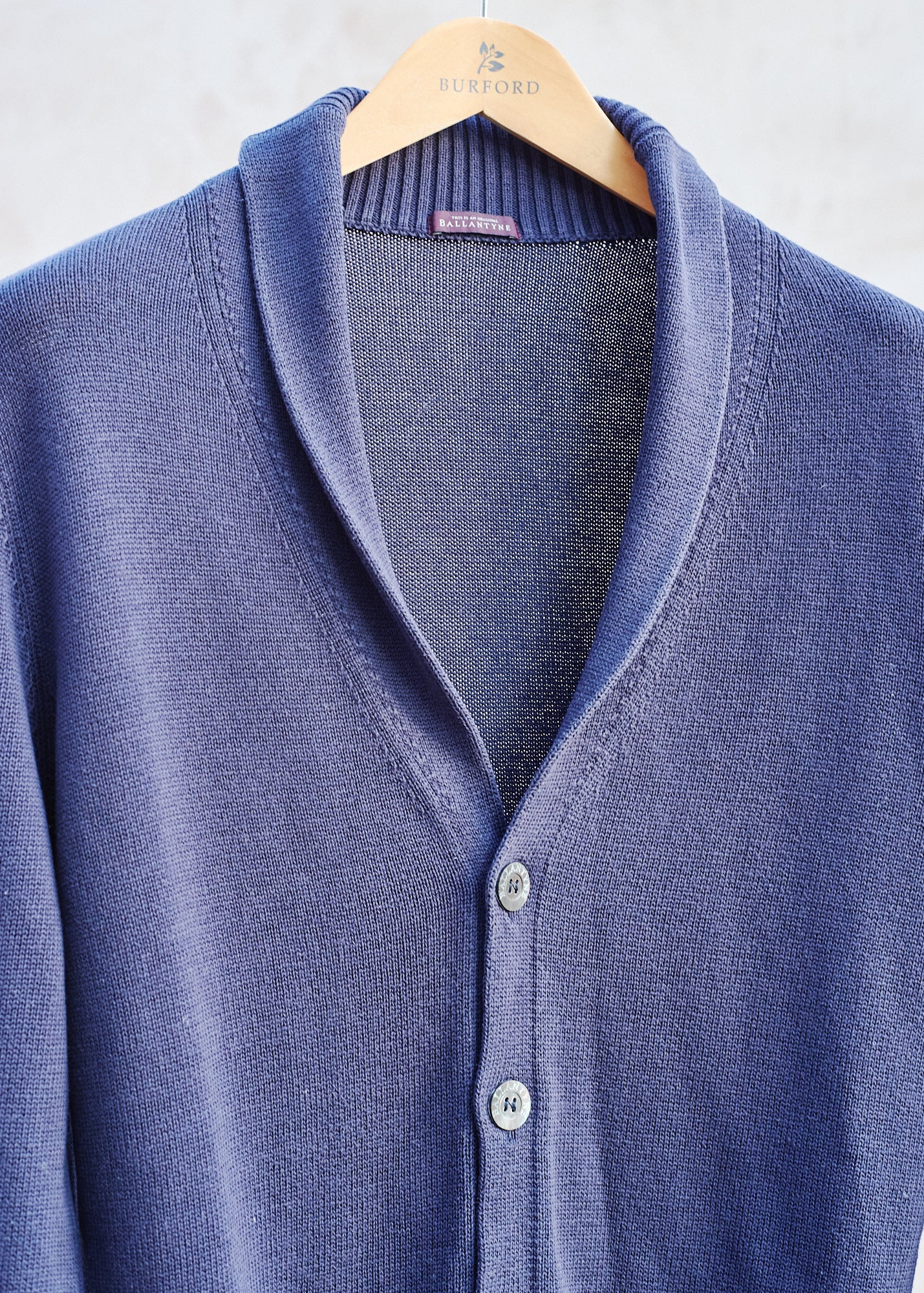 Kenny Ryder Ballantyne Thick Cotton Knit Shawl Collar Cardigan - M