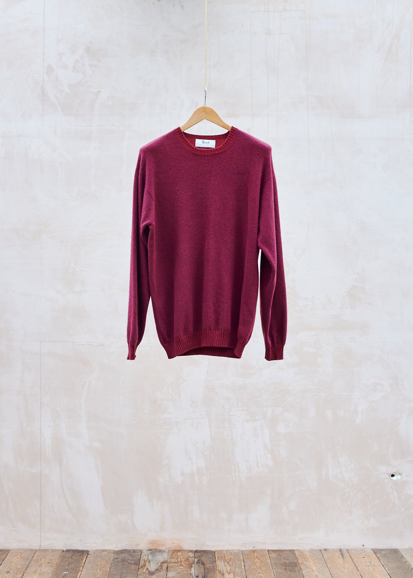 Ballantyne Thick 100% Cashmere Red Crewneck - Xl