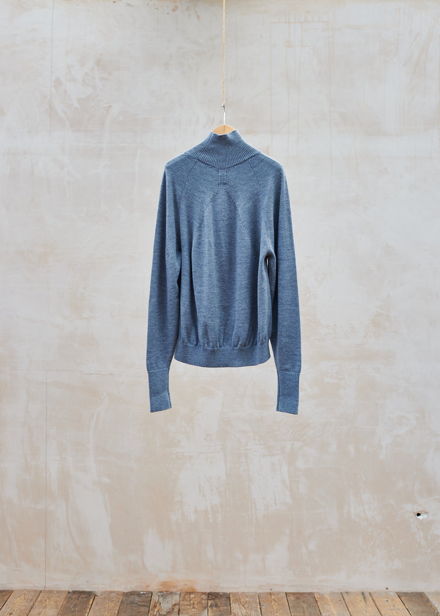 Kenny Ryder Batoner NEW Thick Soft Wool Grey Roll Neck - S/M