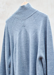 Kenny Ryder Batoner NEW Thick Soft Wool Grey Roll Neck - S/M