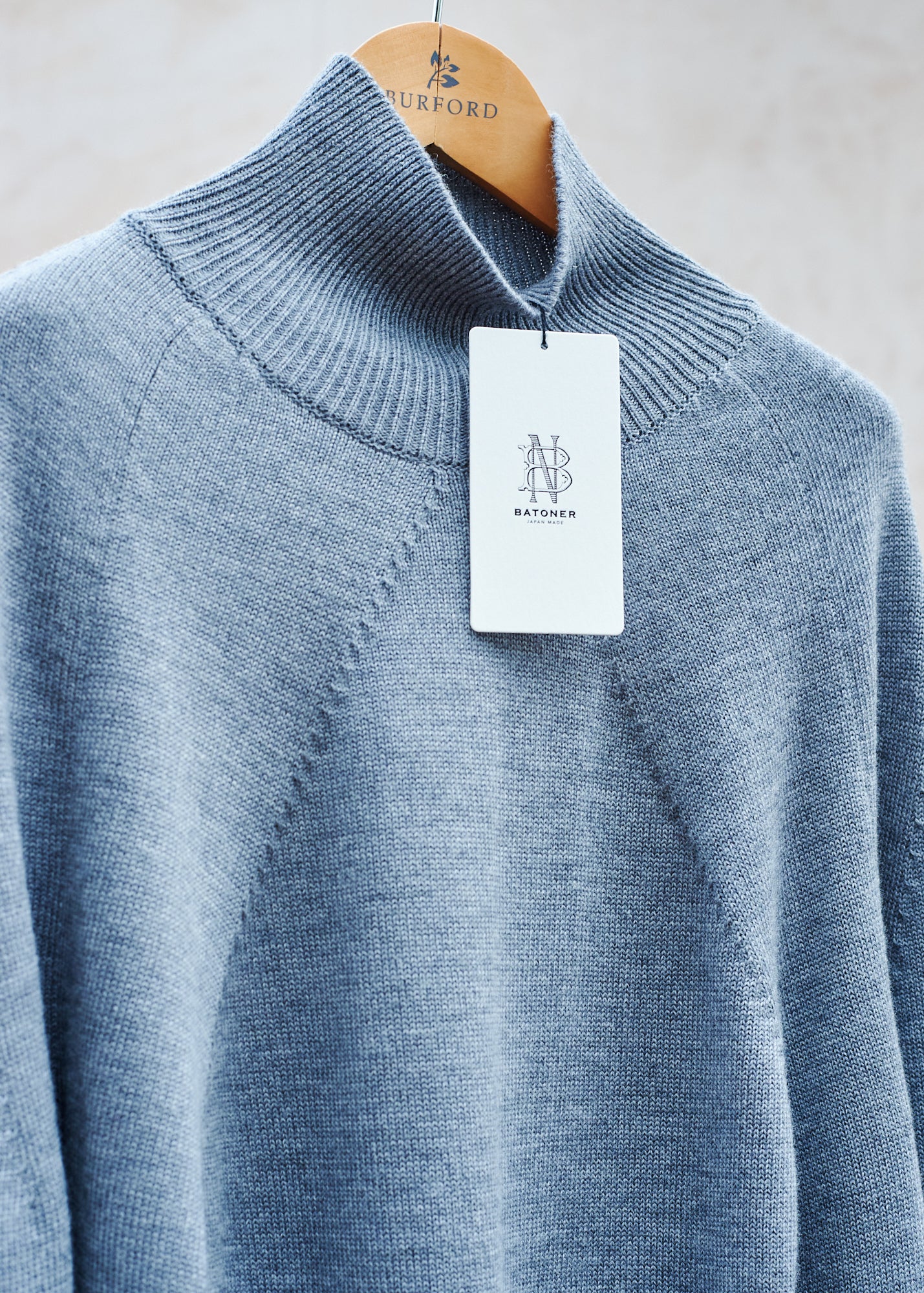 Kenny Ryder Batoner NEW Thick Soft Wool Grey Roll Neck - S/M