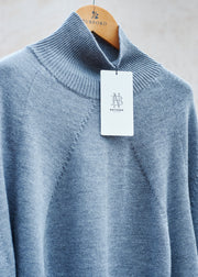 Kenny Ryder Batoner NEW Thick Soft Wool Grey Roll Neck - S/M