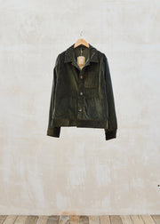Bonne Gueule Chunky Green Cord Work Jacket - M