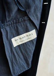 Burberry Black Linen & Silk Long Lightweight Coat - M