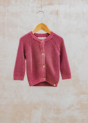 Lil' Atelier Babies' Emlen Cardigan in Dry Rose