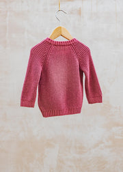 Lil' Atelier Babies' Emlen Cardigan in Dry Rose