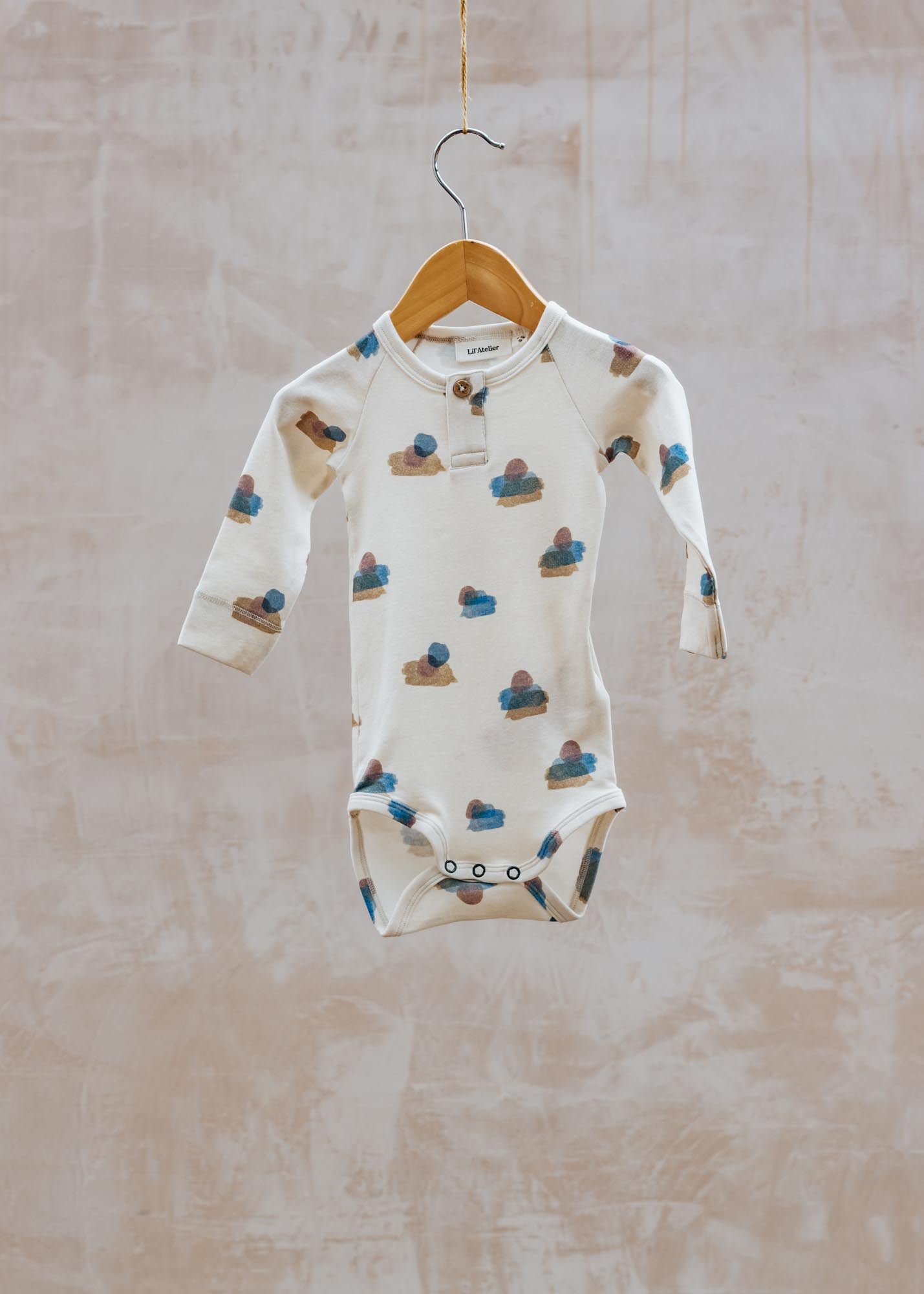 Lil' Atelier Babies' Geo Bodysuit in Turtledove