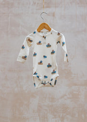 Lil' Atelier Babies' Geo Bodysuit in Turtledove