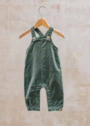 Lil' Atelier Babies' Nelle Cord Overalls in Laurel Wreath