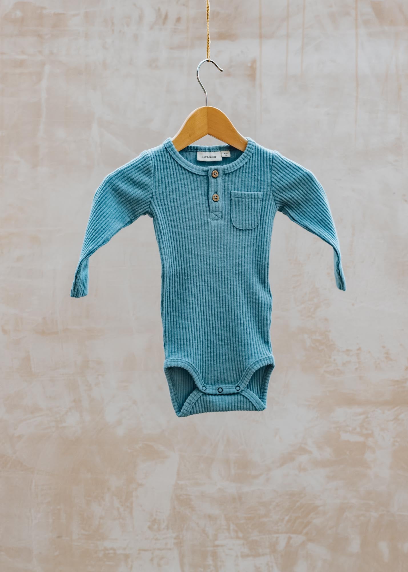Lil' Atelier Babies' Rajo Bodysuit in Smoke Blue