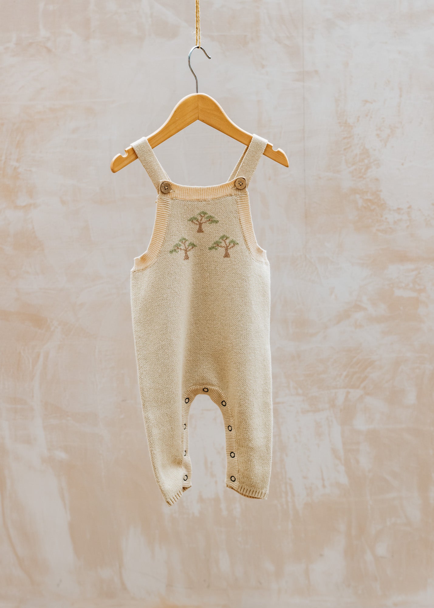 Lil' Atelier Babies' Loose Knit Overall in Pebble Melange