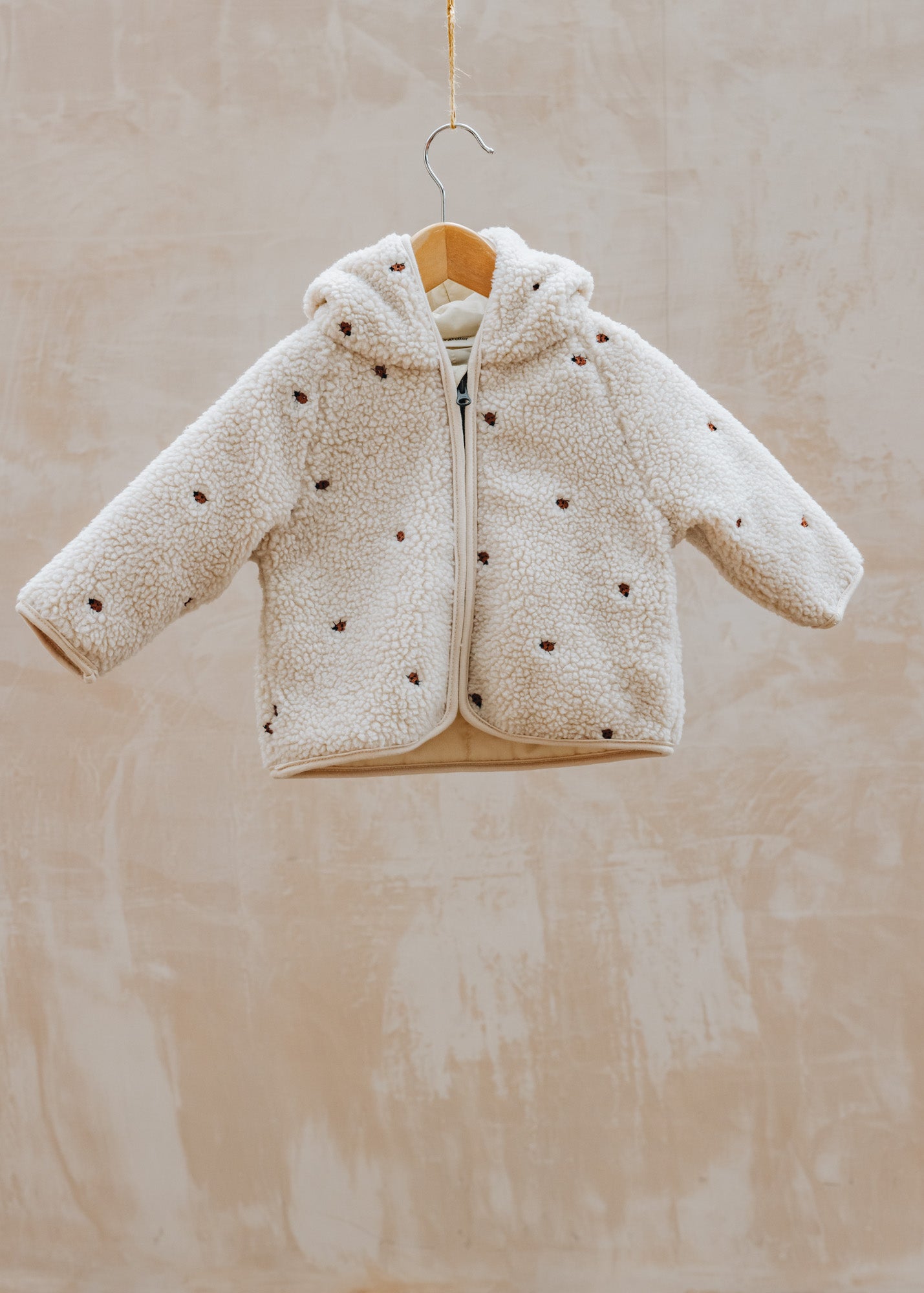 Lil' Atelier Babies' Loose Sherpa Jacket in Fog