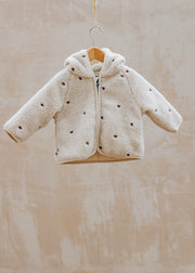Lil' Atelier Babies' Loose Sherpa Jacket in Fog