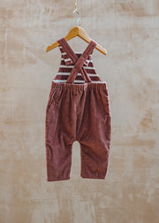 Pigeon Organics Babies' Cord Dungarees in Mocha