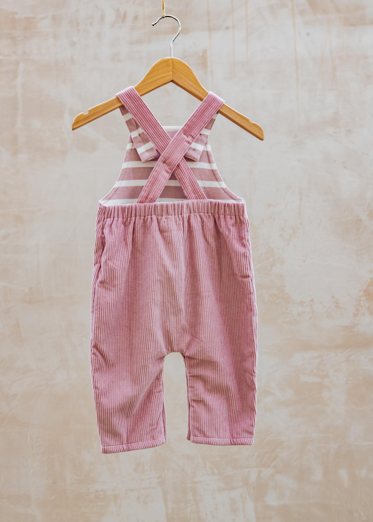 Pigeon Organics Babies' Cord Dungarees in Pink