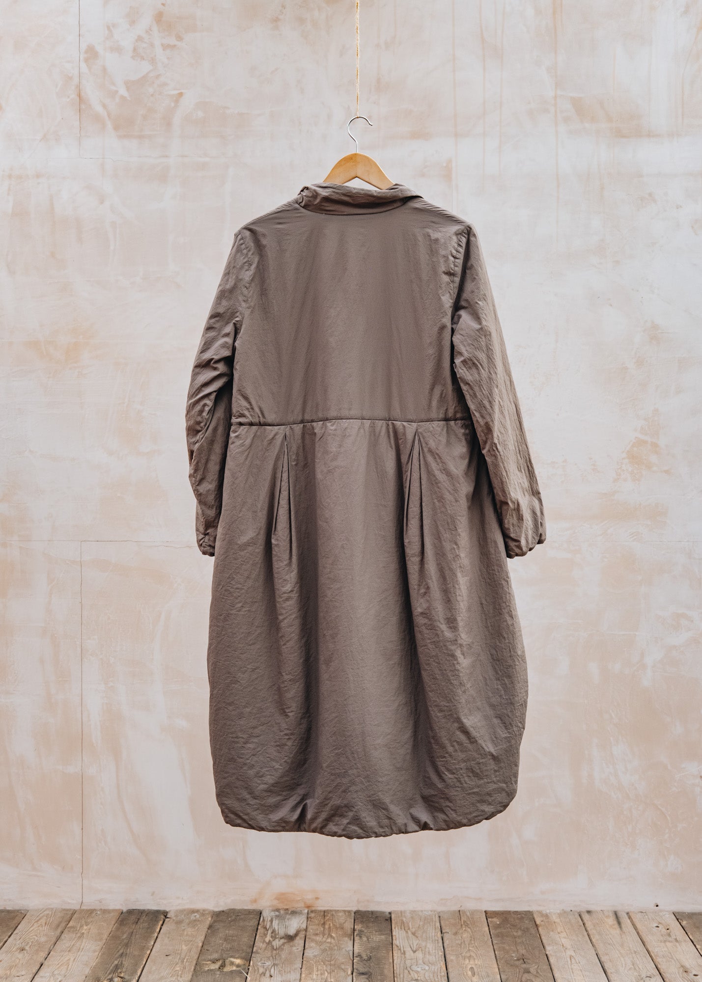 Baci Amici Tulip Mandarin Collar Dress Coat in Iron